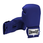 Deluxe Pro Leather Boxing Kickboxing Martial Arts Gloves BLUE or RED